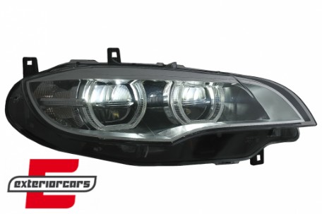 LED prednji farovi 3D Angel Eyes Xenon (chrome) / BMW X6 E71 (2008-2012), HLBME71LED