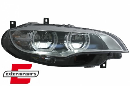 LED prednji farovi 3D Angel Eyes Xenon (chrome) / BMW X6 E71 (2008-2012), HLBME71LED