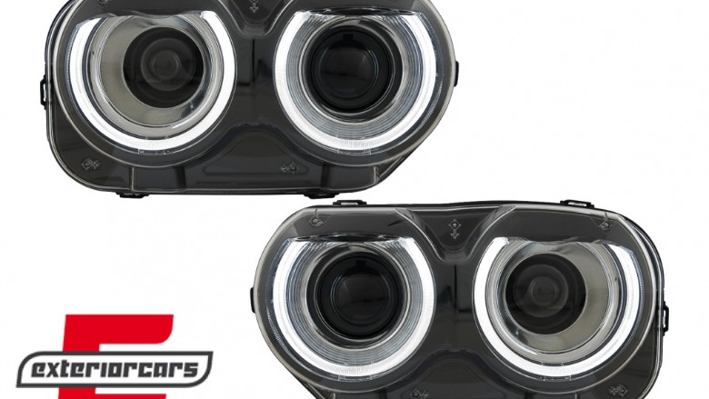 LED prednji farovi (crna) / Dodge Challenger (2015-2023), HLDOGCHA3F
