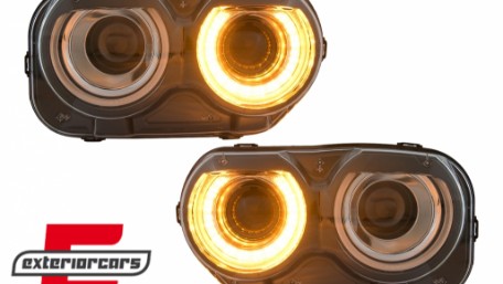 LED prednji farovi (crna) / Dodge Challenger (2015-2023), HLDOGCHA3F