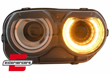 LED prednji farovi (crna) / Dodge Challenger (2015-2023), HLDOGCHA3F