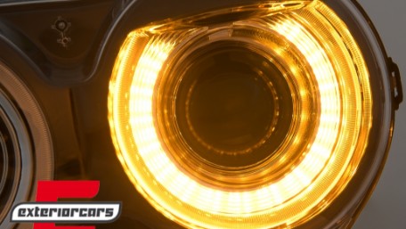 LED prednji farovi RGB svjetla (crna) / Dodge Challenger (2015-2023), HLDOGCHA3FR