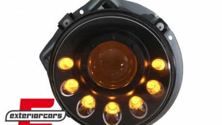 LED prednji farovi Sekvencijalni Dinamički žmigavci (crna) / Mercedes G-klasa W463 (1989-2012), HLMBW463M