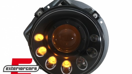 LED prednji farovi Sekvencijalni Dinamički žmigavci (crna) / Mercedes G-klasa W463 (1989-2012), HLMBW463M