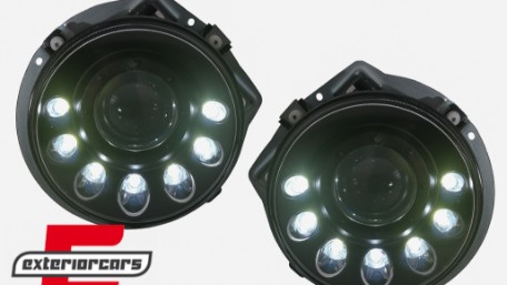 LED prednji farovi Sekvencijalni Dinamički žmigavci (crna) / Mercedes G-klasa W463 (1989-2012), HLMBW463M
