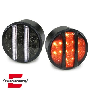 LED prednji žmigavci s pozicijskim svjetlom (smoke) / Jeep Wrangler JK (2007-2016), 37401