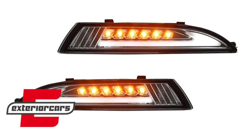 LED prednji žmigavci sa pozicijskim svjetlom (chrome) / VW Scirocco III (2008-2014), KPVW41