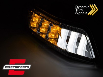 LED prednji žmigavci SEQ sa pozicijskim svjetlom (chrome) / Ford Mustang Mk6 VI (2015-2017), KPFO04