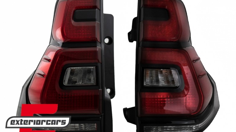 LED stražnja svjetla 2018+ LightBar dizajn (crvena/kristal) / Toyota Land Cruiser FJ150 Prado (2010-2018), TLTOPFJ150VX