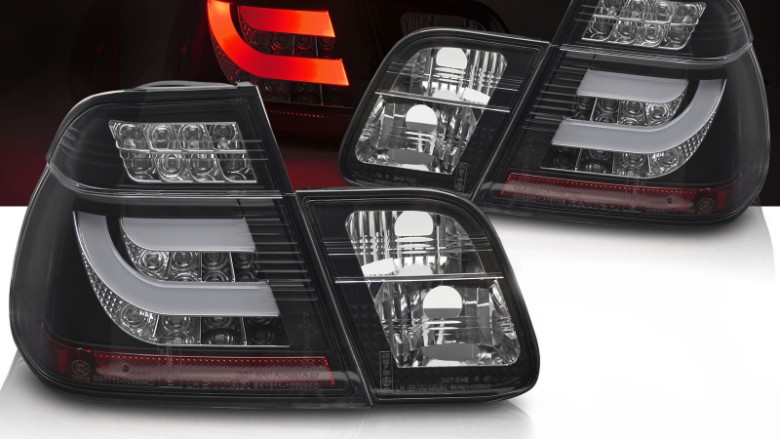 LED stražnja svjetla (crna) / / BMW serije 3 E46 limuzina (09.2001-2005), LDBMO2