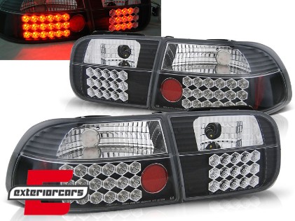 LED stražnja svjetla (crna) / Honda Civic hatchback (1991-1995), LDHO04