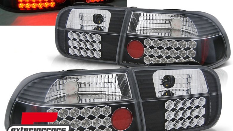 LED stražnja svjetla (crna) / Honda Civic hatchback (1991-1995), LDHO04