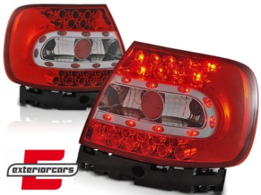 LED stražnja svjetla (crvena/kristal) / Audi A4 B5 (1994-09.2000) limuzina, LDAU07