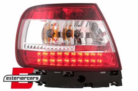 LED stražnja svjetla (crvena/kristal) / Audi A4 B5 (1994-09.2000) limuzina, LDAU25