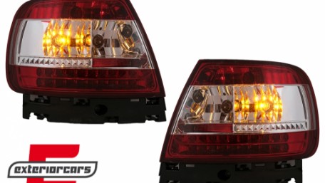 LED stražnja svjetla (crvena/kristal) / Audi A4 B5 (1994-09.2000) limuzina, LDAU25
