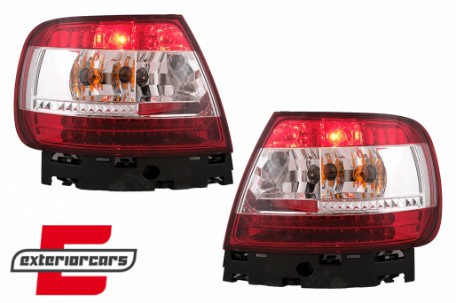 LED stražnja svjetla (crvena/kristal) / Audi A4 B5 (1994-09.2000) limuzina, LDAU25