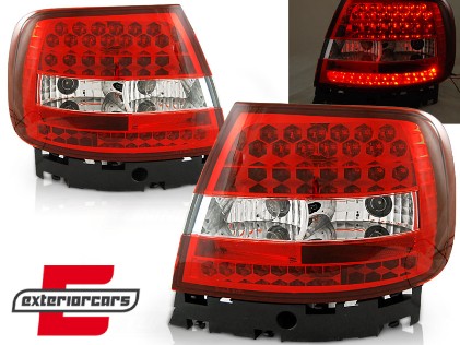 LED stražnja svjetla (crvena/kristal) / Audi A4 B5 (1994-09.2000) limuzina, LDAU47