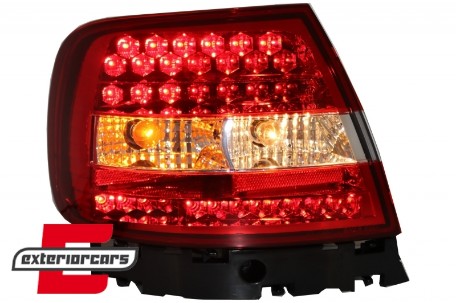 LED stražnja svjetla (crvena/kristal) / Audi A4 B5 (1994-09.2000) limuzina, LDAU47