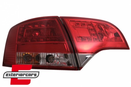 LED stražnja svjetla (crvena/kristal) / Audi A4 B7 (2004-2008) karavan, LDAU37