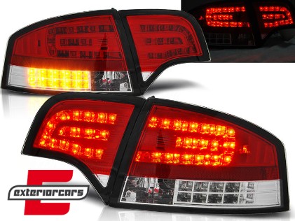 LED stražnja svjetla (crvena/kristal) / Audi A4 B7 (2004-2008) limuzina, LDAU70