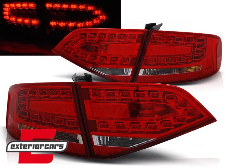 LED stražnja svjetla (crvena/kristal) / Audi A4 B8 limuzina (2008-2011), LDAU87