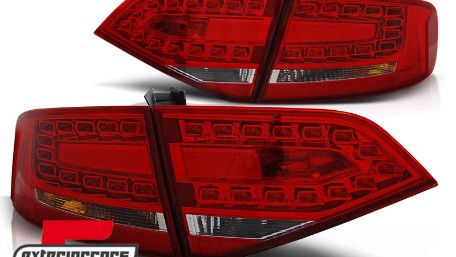 LED stražnja svjetla (crvena/kristal) / Audi A4 B8 limuzina (2008-2011), LDAU87