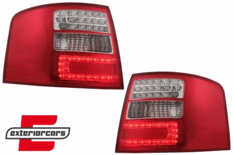 LED stražnja svjetla (crvena/kristal) / Audi A6 4B C5 karavan (1997-2004), LDAU04