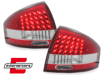 LED stražnja svjetla (crvena/kristal) / Audi A6 C5 limuzina (1997-2004), LDAU03
