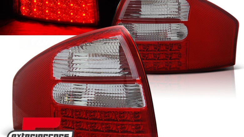 LED stražnja svjetla (crvena/kristal) / Audi A6 C5 limuzina (1997-2004), LDAU76