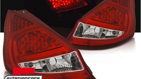 LED stražnja svjetla (crvena/kristal) / Ford Fiesta Mk7 (2008-2012) hatchback, LDFO41