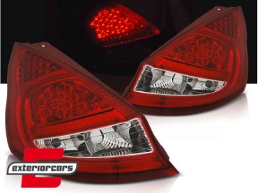 LED stražnja svjetla (crvena/kristal) / Ford Fiesta Mk7 (2008-2012) hatchback, LDFO41