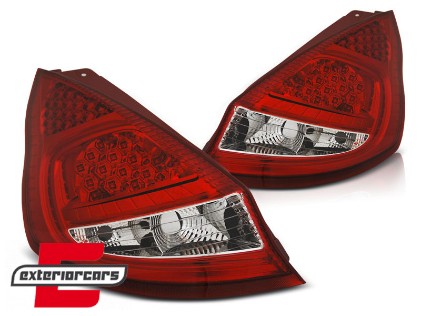 LED stražnja svjetla (crvena/kristal) / Ford Fiesta Mk7 (2008-2012) hatchback, LDFO41