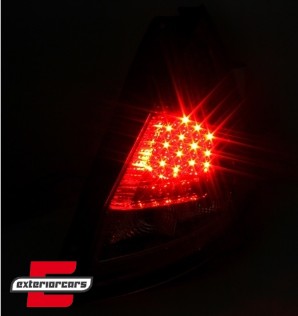 LED stražnja svjetla (crvena/kristal) / Ford Fiesta Mk7 (2008-2012) hatchback, LDFO41