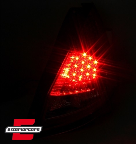 LED stražnja svjetla (crvena/kristal) / Ford Fiesta Mk7 (2008-2012) hatchback, LDFO41