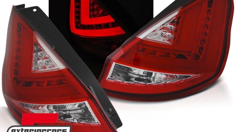 LED stražnja svjetla (crvena/kristal) / Ford Fiesta Mk7 Facelift (2012-2016) hatchback, LDFO49
