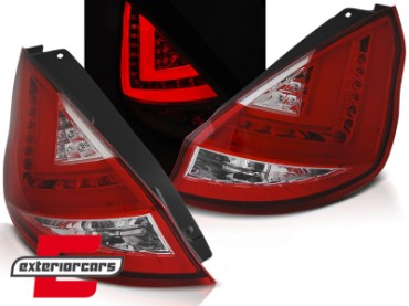 LED stražnja svjetla (crvena/kristal) / Ford Fiesta Mk7 Facelift (2012-2016) hatchback, LDFO49