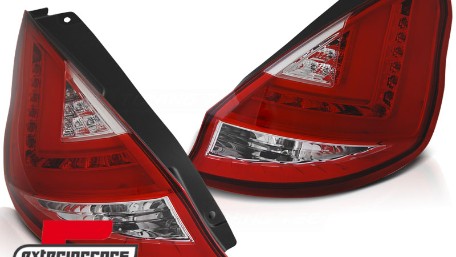 LED stražnja svjetla (crvena/kristal) / Ford Fiesta Mk7 Facelift (2012-2016) hatchback, LDFO49
