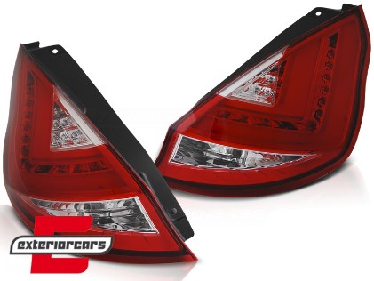 LED stražnja svjetla (crvena/kristal) / Ford Fiesta Mk7 Facelift (2012-2016) hatchback, LDFO49