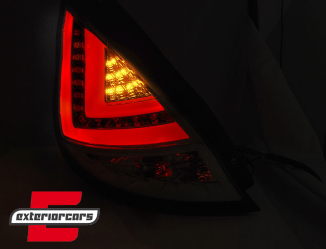 LED stražnja svjetla (crvena/kristal) / Ford Fiesta Mk7 Facelift (2012-2016) hatchback, LDFO49