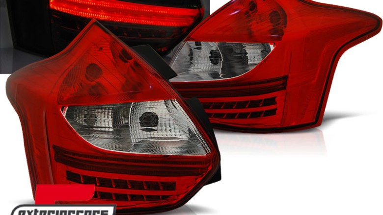 LED stražnja svjetla (crvena/kristal) / Ford Focus 3 Hatchback (2011-10.2014), LDFO38