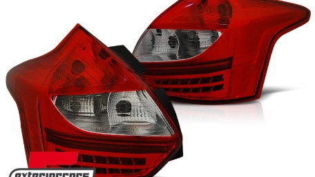 LED stražnja svjetla (crvena/kristal) / Ford Focus 3 Hatchback (2011-10.2014), LDFO38