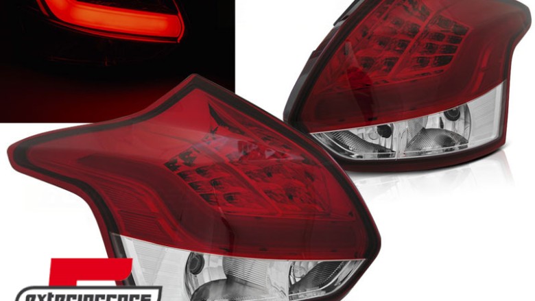 LED stražnja svjetla (crvena/kristal) / Ford Focus 3 Hatchback (2011-10.2014), LDFO52
