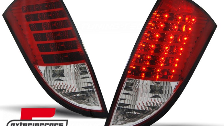 LED stražnja svjetla (crvena/kristal) / Ford Focus Mk1 Hatchback (1998-2004), LDFO24