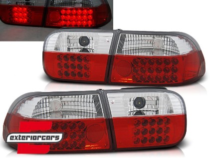 LED stražnja svjetla (crvena/kristal) / Honda Civic coupe limuzina (1991-1995), LDHO07