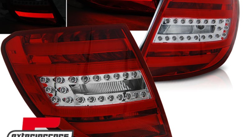 LED stražnja svjetla (crvena/kristal) / Mercedes C-klasa S204 karavan (2007-2010), LDME75