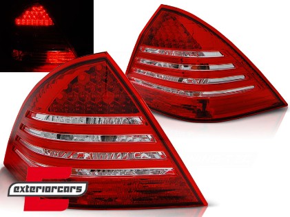 LED stražnja svjetla (crvena/kristal) / Mercedes C-klasa W203 (2000-2004) limuzina, LDME59