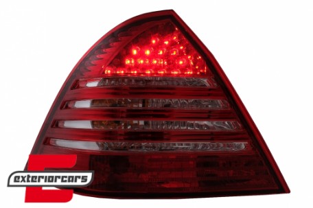 LED stražnja svjetla (crvena/kristal) / Mercedes C-klasa W203 (2000-2004) limuzina, LDME59