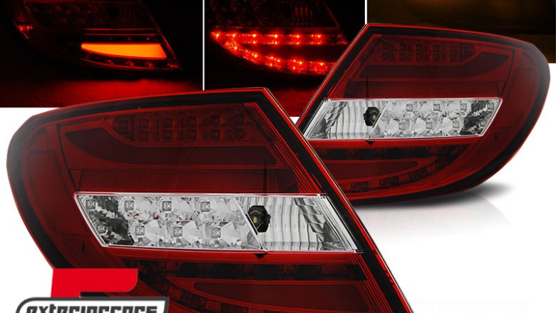 LED stražnja svjetla (crvena/kristal) / Mercedes C-klasa W204 limuzina (2007-2010), LDME68