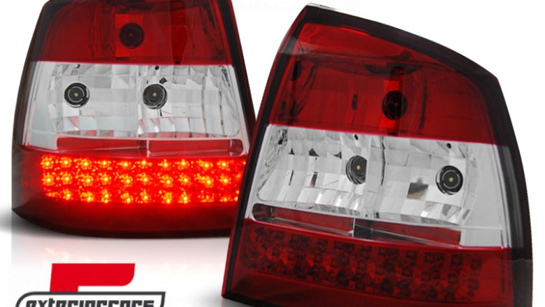 LED stražnja svjetla (crvena/kristal) / Opel Astra G (1997-2004) hatchback 3V 5V, LDOP01