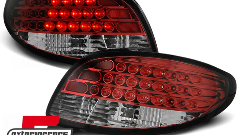 LED stražnja svjetla (crvena/kristal) / Peugeot 206 (10.1998-2009) hatchback 3V 5V, LDPE07